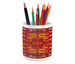 Shapes in Warm Colors Pencil Pen Holder