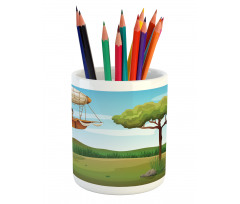 Fantasy Explorer Boy Pencil Pen Holder