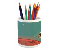 Doodle Cosmonaut Pencil Pen Holder