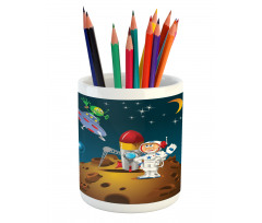 Human Alien Friends Pencil Pen Holder