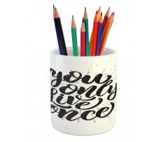 Hand Drawn Popular Words Pencil Pen Holder