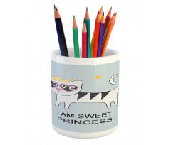 Cat Hearts Love Pencil Pen Holder