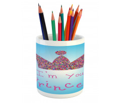 Mosaic Crown Tiara Pencil Pen Holder