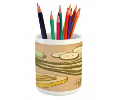 Zucchini Slices Pencil Pen Holder