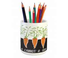 Growing Carrots Pencil Pen Holder