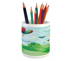 Circular Rainbow Halo Pencil Pen Holder