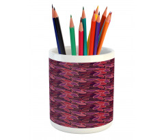 Abstract Leaves Foliage Pencil Pen Holder