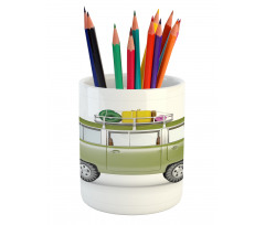 Retro Safari Van Africa Pencil Pen Holder