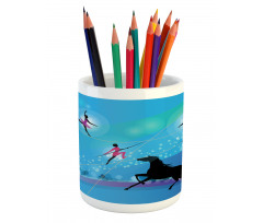 Trapeze Artists Horse Pencil Pen Holder