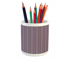 Curvy Edged Squares Pencil Pen Holder