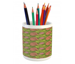 Vintage Floral Grunge Pencil Pen Holder