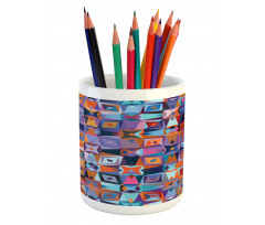 Geometric Tile Pencil Pen Holder