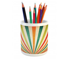 Retro Sun Rays Pencil Pen Holder