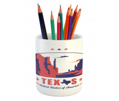 State Map Cowboy Pencil Pen Holder