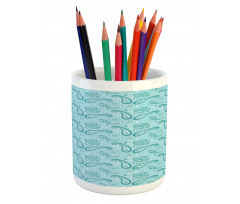 Hippie Flowers Pencil Pen Holder