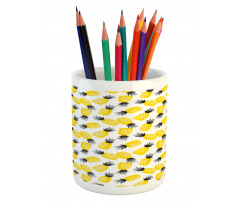 Abstract Summer Motif Pencil Pen Holder