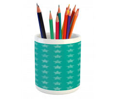 Geometric Shapes Pattern Pencil Pen Holder