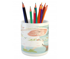 Happy Mother Words Pencil Pen Holder