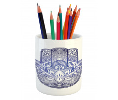 Paisleys Flowers Pencil Pen Holder