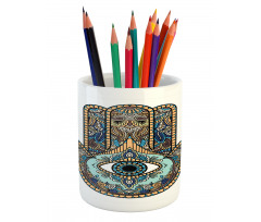 Motif All Seeing Eye Pencil Pen Holder