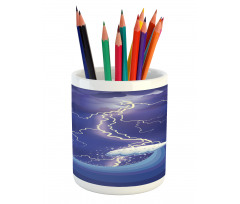 Heavy Storm in the Ocean Pencil Pen Holder