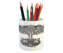 Tree of Life Triskelion Pencil Pen Holder