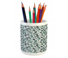 Ink Paint Leaves Dots Pencil Pen Holder