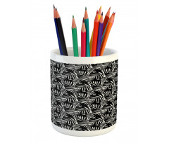 Bohemian Floral Print Pencil Pen Holder