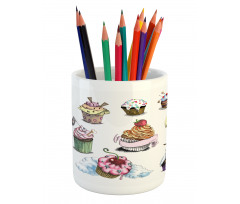 Yummy Cupcake Medley Pencil Pen Holder