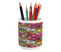 Pierced Hearts Pencil Pen Holder