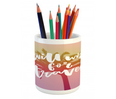 Summer Travel Palm Pencil Pen Holder