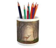 Deer Mystical Forest Pencil Pen Holder