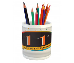 11 Year Retro Style Pencil Pen Holder