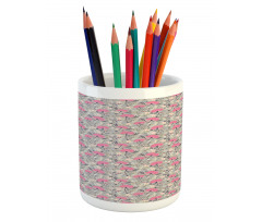 Repeating Dandelions Pencil Pen Holder