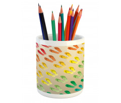 Graded Rainbow Color Pencil Pen Holder