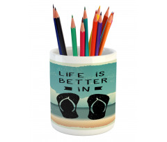 Scribbled Sandals Pencil Pen Holder