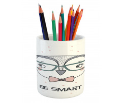 Cartoon Smart Owl Boy Pencil Pen Holder