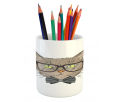 Urban Style Hipster Cat Pencil Pen Holder