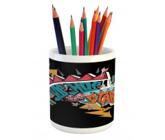 Underground Grafitti Pencil Pen Holder