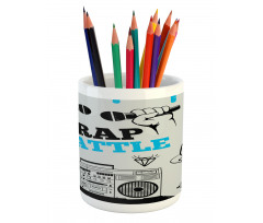 Freestyle Rap Duel Pencil Pen Holder