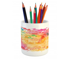 Outline Flower Pencil Pen Holder