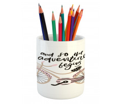 Bicyclend Words Pencil Pen Holder