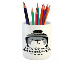 Baby Bear and Hat Pencil Pen Holder