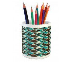 Grungy Geometric Circles Pencil Pen Holder