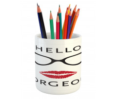 Red Lipstick Pencil Pen Holder