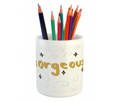 Word and Diamond Pencil Pen Holder