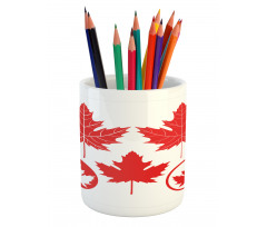 Canadian Flag Motifs Pencil Pen Holder