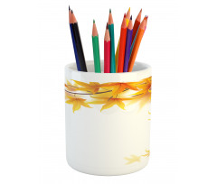 Maple Leaf Branches Pencil Pen Holder