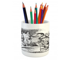 Alice and the Dodo Sketch Pencil Pen Holder