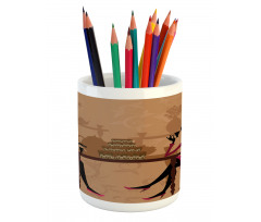 Women Chatting Pencil Pen Holder